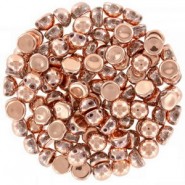 Czech 2-hole Cabochon beads 6mm Crystal Capri Gold Full